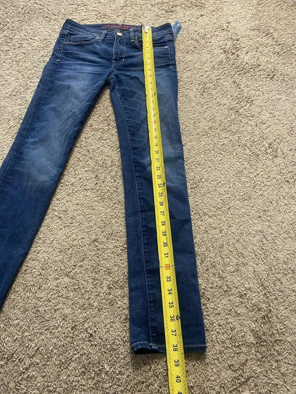 American Eagle Outfitters Jeans Womens 4 Blue Skinny Mid Rise Stretch Denim